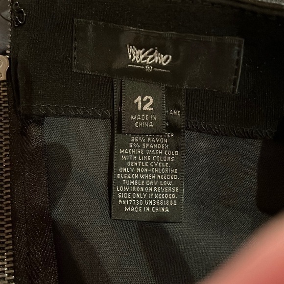 Mossimo Supply Co Size 12 black pieced faux leather mini lots of stretch - Picture 3 of 10